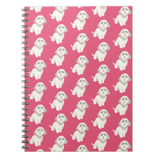Carnet de chien rose