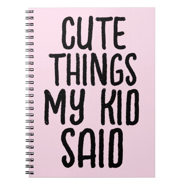 CARNET DE CHOSES MIGNONNES DITES PAR MON ENFANT (Devant)