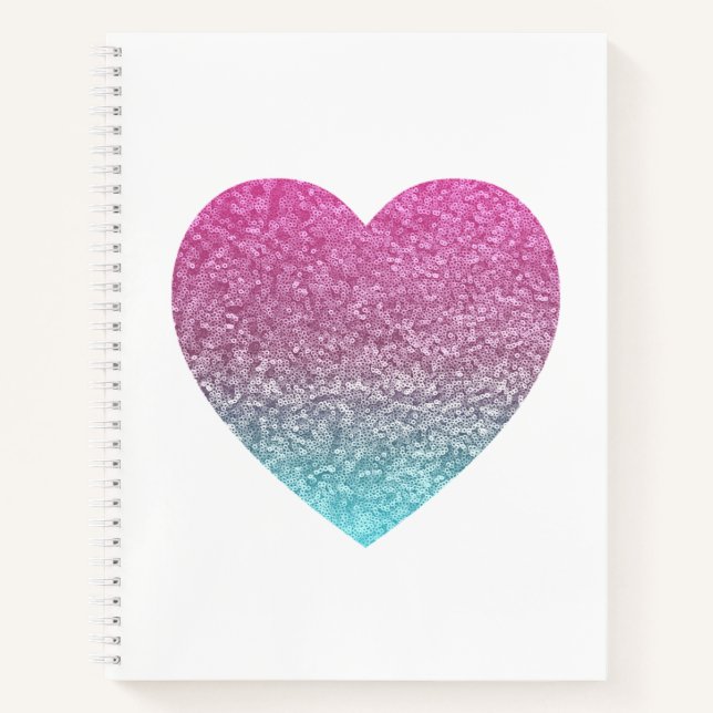 Carnet de coeur Pastel moderne rose et bleu (Devant)