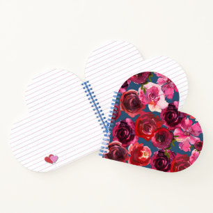 Carnet de coeur romantique Rose
