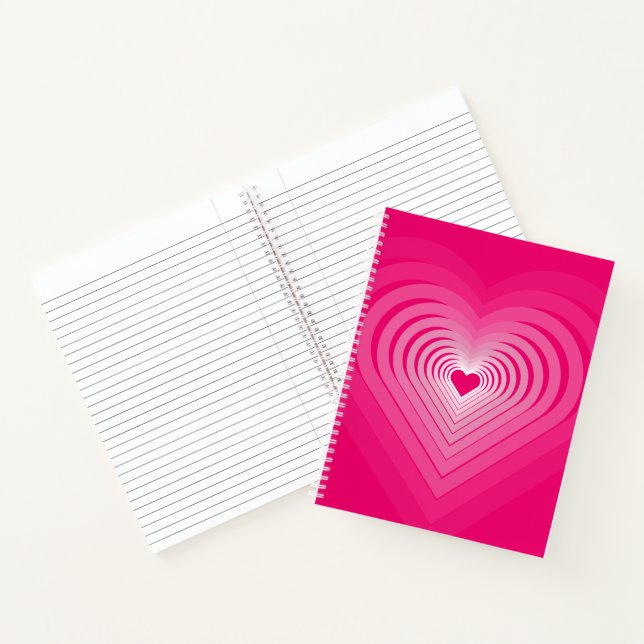 Carnet de coeur rose (Intérieur)