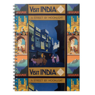Carnet de collage de l'affiche de voyage Inde