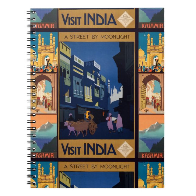 Carnet de collage de l'affiche de voyage Inde (Devant)