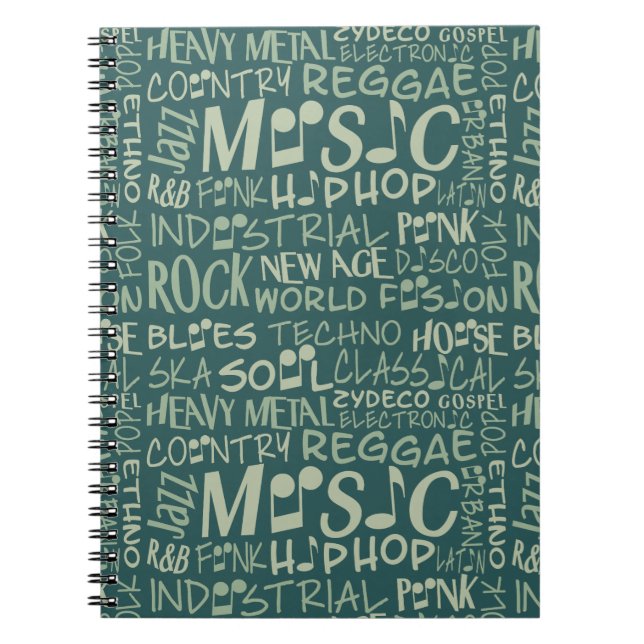 Carnet de collage Word des genres musicaux (Devant)