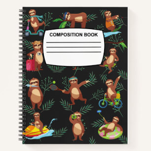 Carnet de composition de fentes spirale large