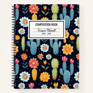Carnet de composition Motif de Cactus
