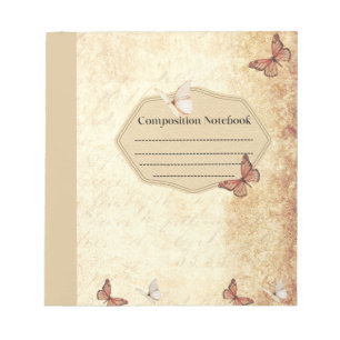 carnet de composition papillon vintage