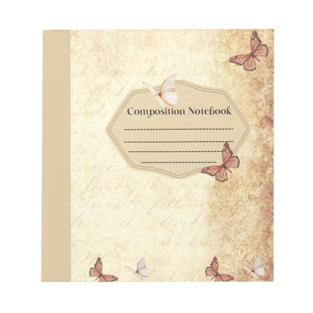 carnet de composition papillon vintage (Devant)