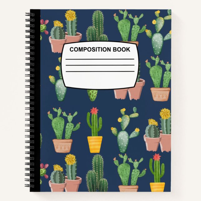 Carnet de composition spirale de Cactus (Devant)