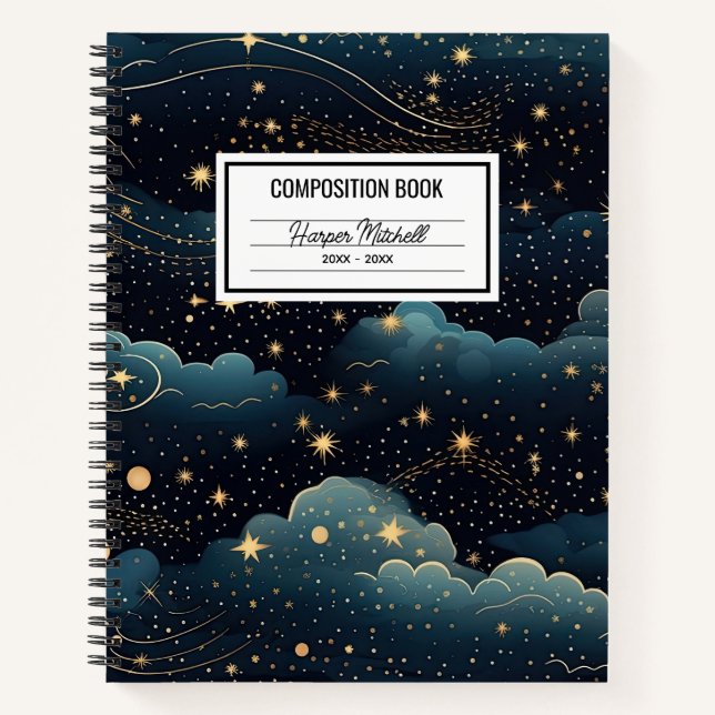 Carnet de composition Starry Sky Swirls (Devant)