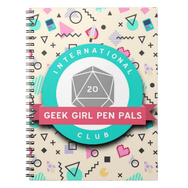 Carnet de correspondants de fille de geek (Devant)