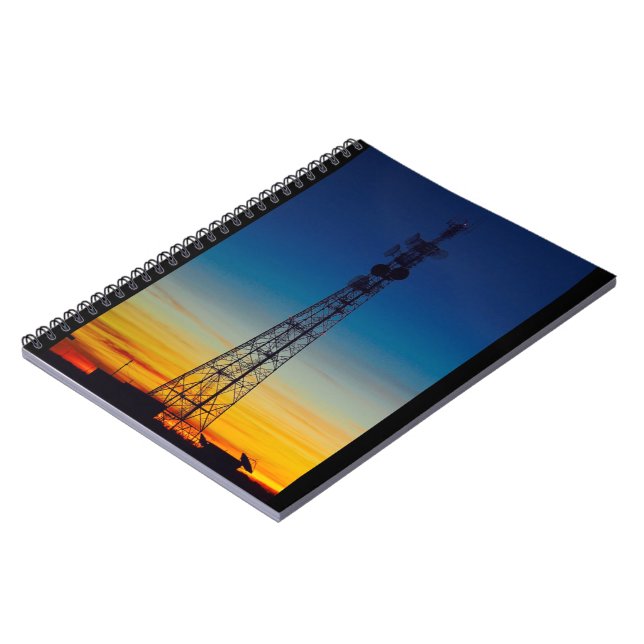 Carnet de coucher de soleil en silhouette de tour (Côté gauche)