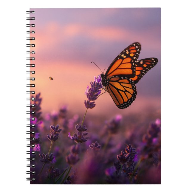 Carnet de coucher de soleil Monarch Butterfly Lave (Devant)