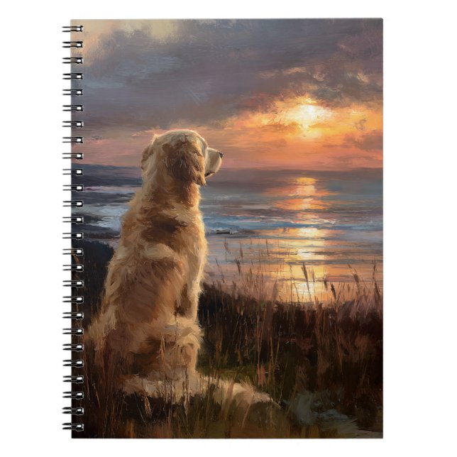 Carnet de coucher de soleil pour rétracteurs d'or (Devant)