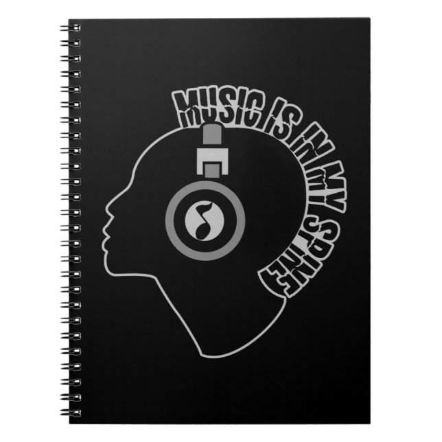 Carnet de couleur personnalisé de musique (Devant)