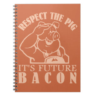 CARNET de couleur personnalisé PIG TO BACON