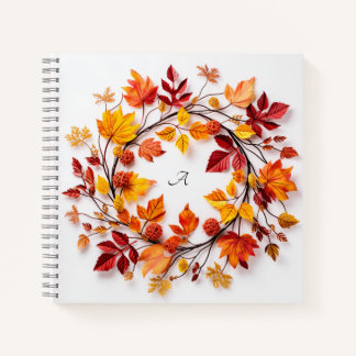 Carnet de couronne d'automne