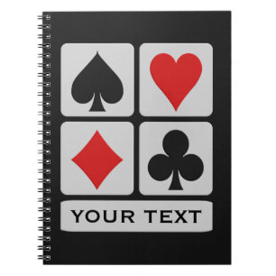 Carnet de coutume de joueur de carte