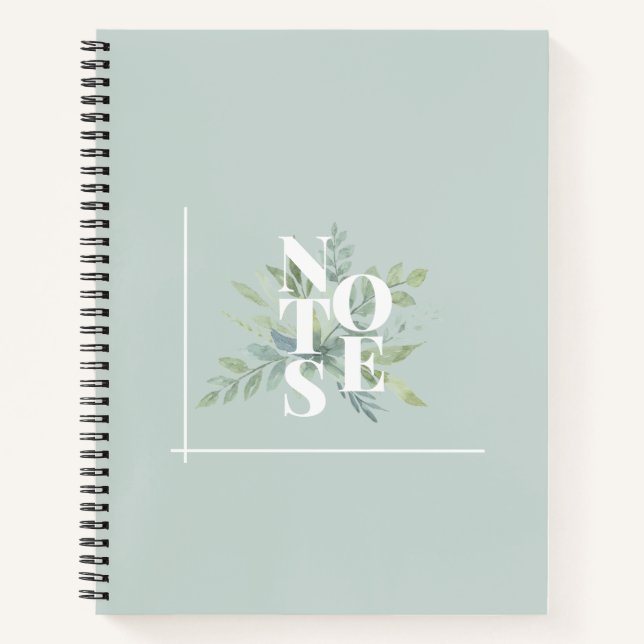 Carnet de couverture Eucalyptus Calme pour un usag (Devant)