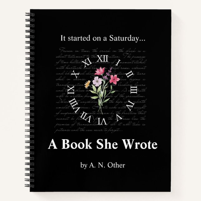 Carnet de couverture Floral & Black Pretend Book (Devant)