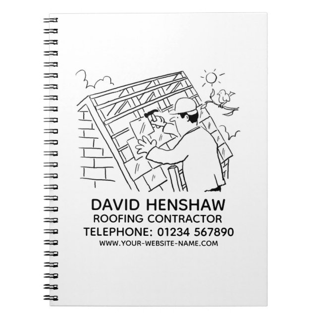 Carnet de couvreur ou d'entreprise de couverture (Devant)