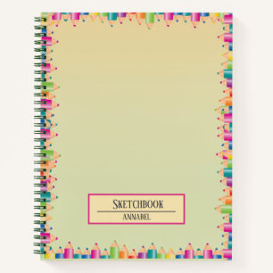 Carnet de crayons de dessin coloré