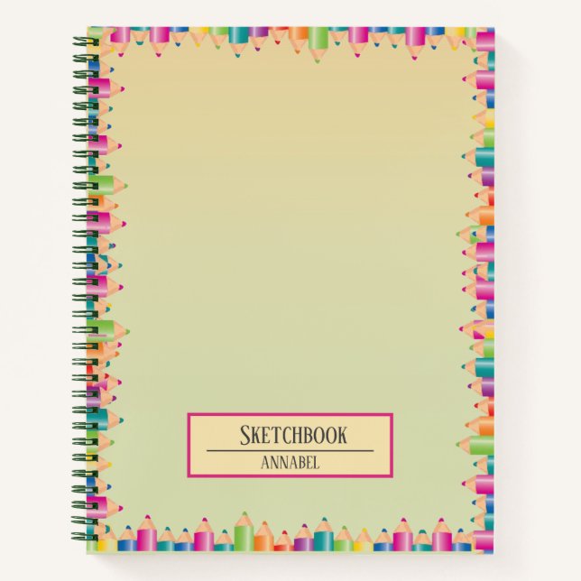 Carnet de crayons de dessin coloré (Devant)