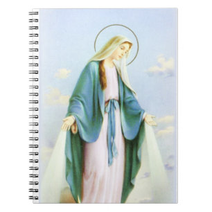 Carnet de croissant de lune de Vierge Marie
