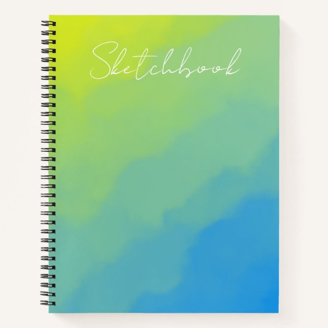 Carnet de croquis à dégradé de style impressionnis (Devant)