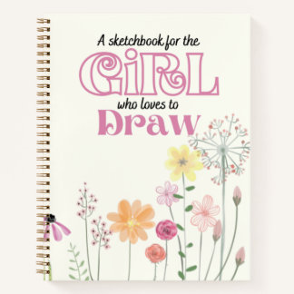 Carnet de croquis Carnet d'art Dessin Crème floral