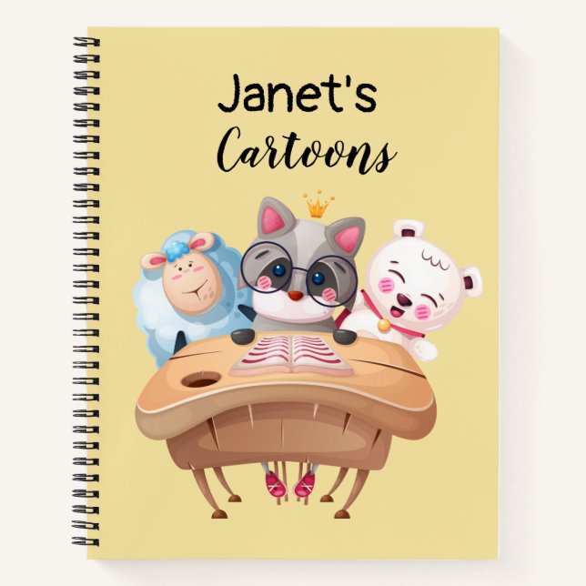 Carnet de croquis de chat personnalisé (Devant)