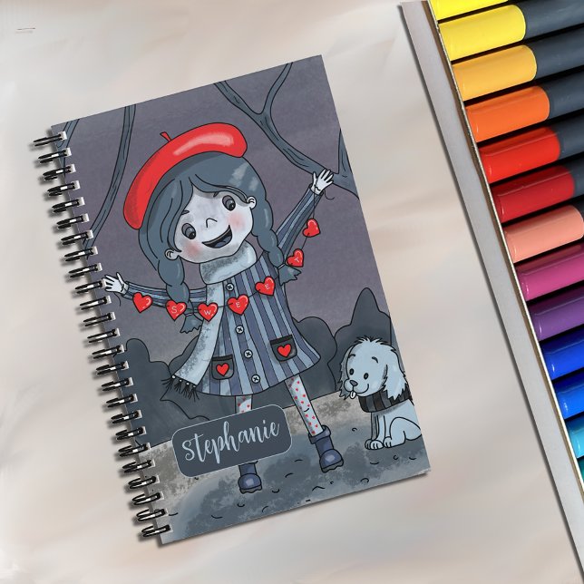 Carnet de croquis de fille de dessin animé avec gu (Créateur téléchargé)
