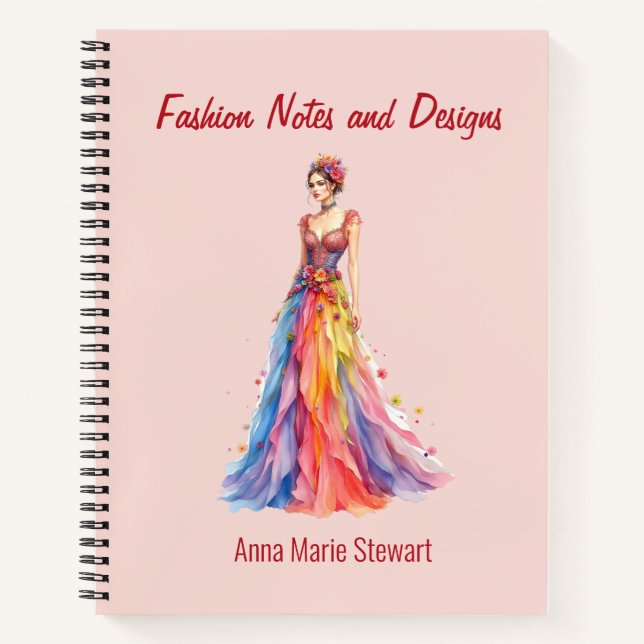 Carnet de croquis de mode personnalisé (Devant)