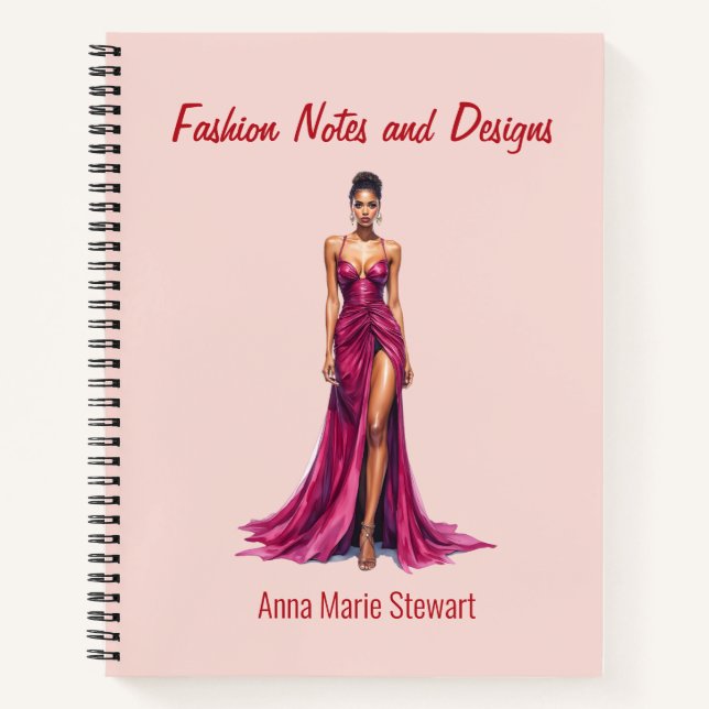 Carnet de croquis de mode personnalisé (Devant)