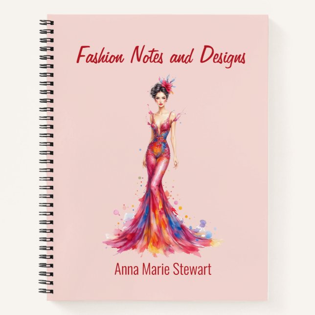 Carnet de croquis de mode personnalisé (Devant)