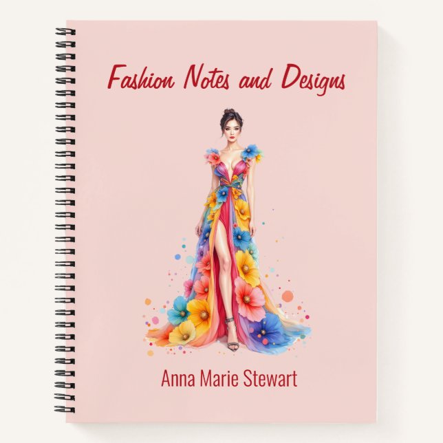 Carnet de croquis de mode personnalisé (Devant)