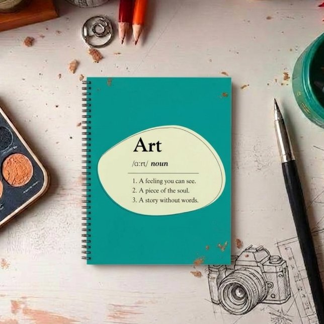 Carnet de croquis de style dictionnaire d'art (Fully customizable spiral notebook sketchbook for art lovers)