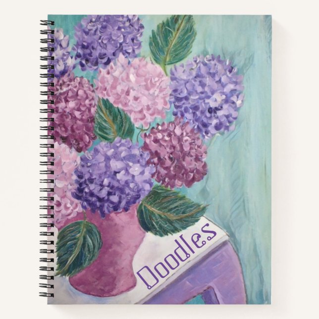 Carnet de croquis du doodle d'Hydrangea (Devant)