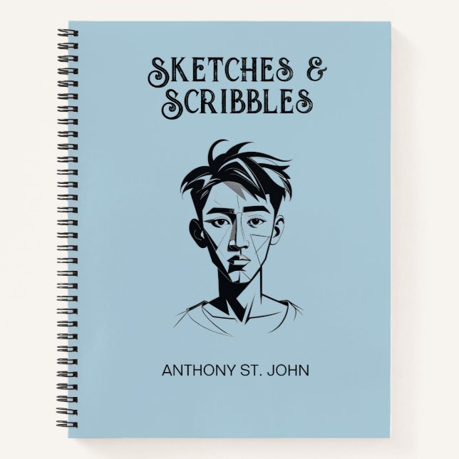 Carnet de croquis et de scripts personnalisés (Devant)