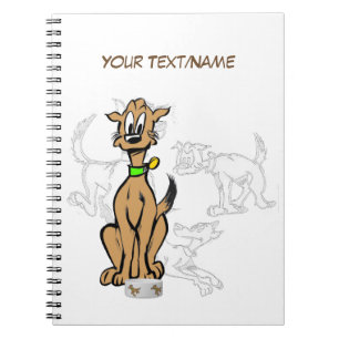 Carnet de croquis personnalisable pour chien assis