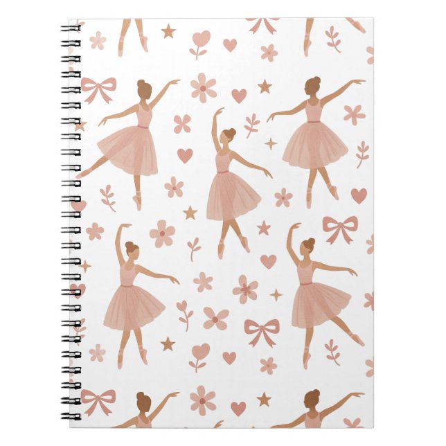 Carnet de danse de ballerine rose (Devant)