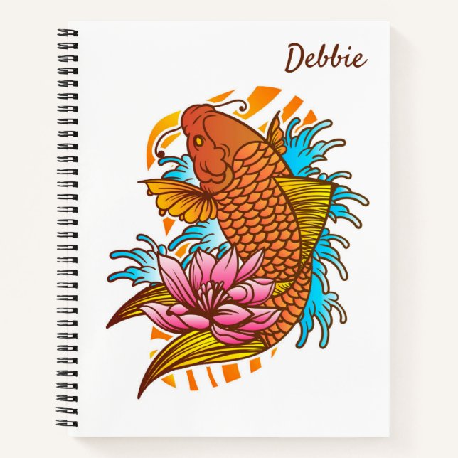 Carnet de décoration intérieure Koi Goldfish asiat (Devant)