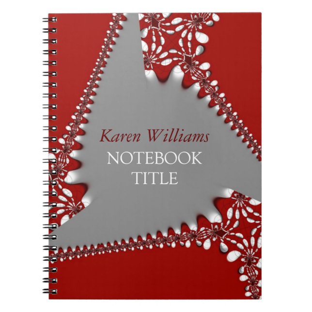 Carnet de dentelle Abstraite Batik Red Silver (Devant)