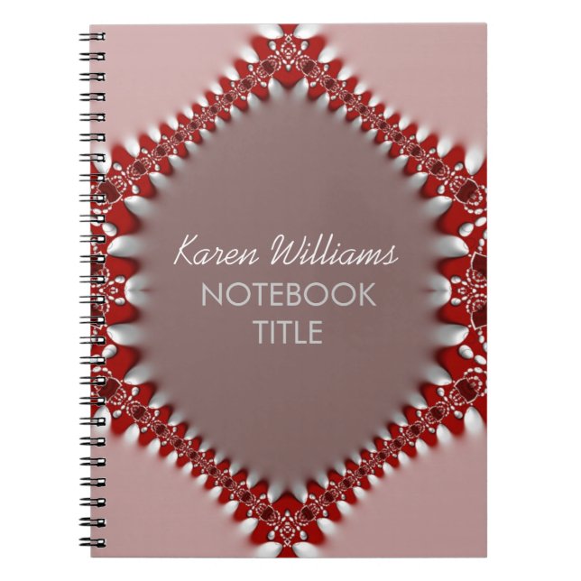 Carnet de dentelle rouge rose Batik (Devant)