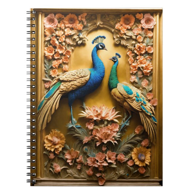 Carnet de design de Peacock d'or (Devant)