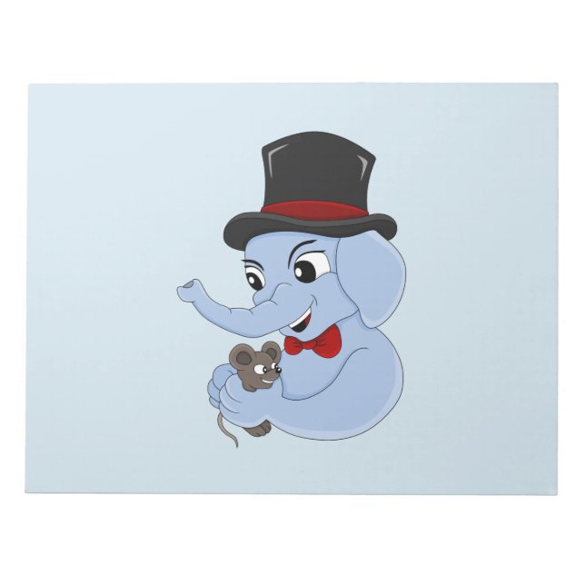 Carnet de dessin animé garçon éléphant mignon (Devant)