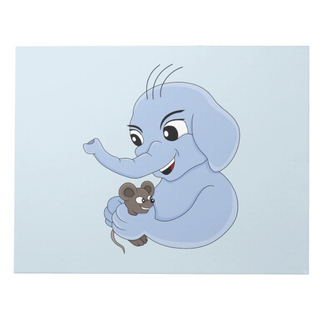 Carnet de dessin animé garçon éléphant mignon (Devant)