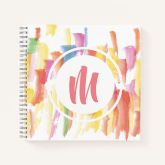 Carnet de dessin de monogramme de peinture