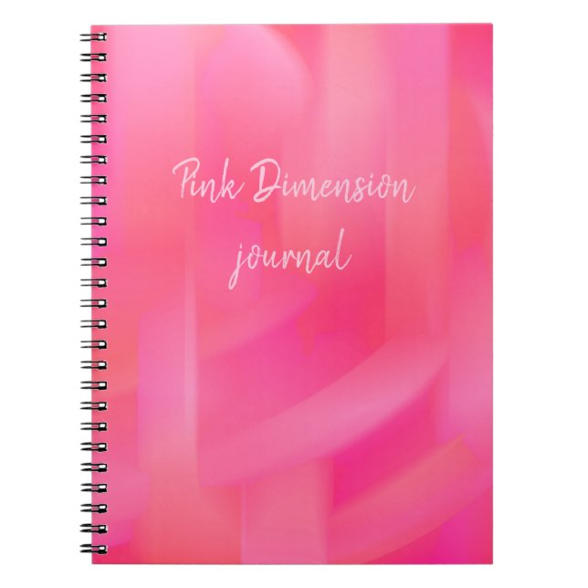 carnet de dimension rose (Devant)