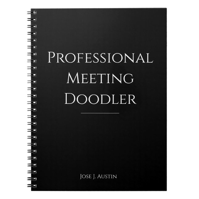 Carnet de Doodle de Réunion Professionnelle Drôle  (Devant)